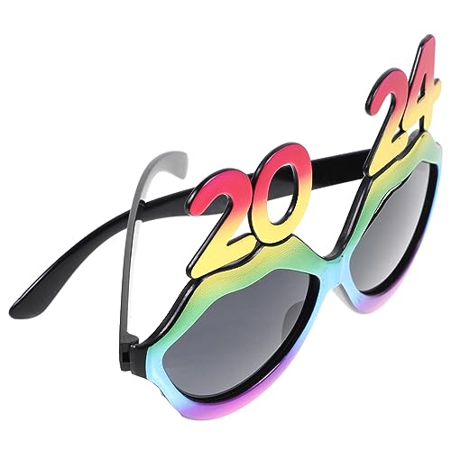 Warmhm 3St 2024 Brille kinderferngläser kindergläser neujahr Abschlussbrille 2024 Partygeschenke für das neue Jahr Silvester Party-Brillen-Dekore Brillen-Requisiten Stk Colorful von Warmhm