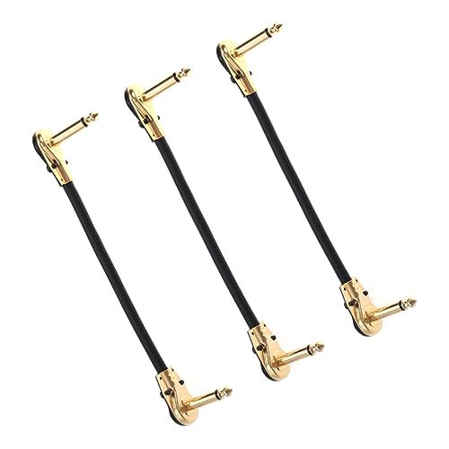 Warmhm 3Stücke Instrumentenkabel Rechts nach Rechts Gitarren Patchkabel für Bass Keyboard Effektpedale mit Vergoldeten Metallsteckern Langlebige Abschirmung Professionell Warmhm 3Stücke Instrumentenkabel Rechts nach Rechts Gitarren Patchkabel für Bass Keyboard Effektpedale mit Vergoldeten Metallsteckern Langlebige Abschirmung Professionell von Warmhm