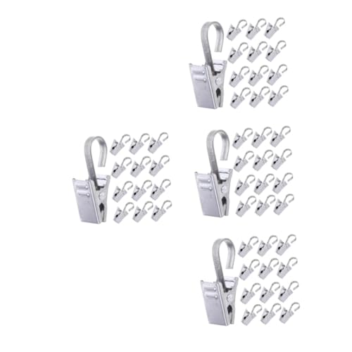 Warmhm 4 Sätze Clips Für Teppichvorhänge Kleine Wimpelkette Kleine Clips Clips wasserdichte Streichhölzer Grillklammern Quilt-Clip-Teppich Teppiche Rostfreier Stahl Silver 36 Stück * 4 von Warmhm