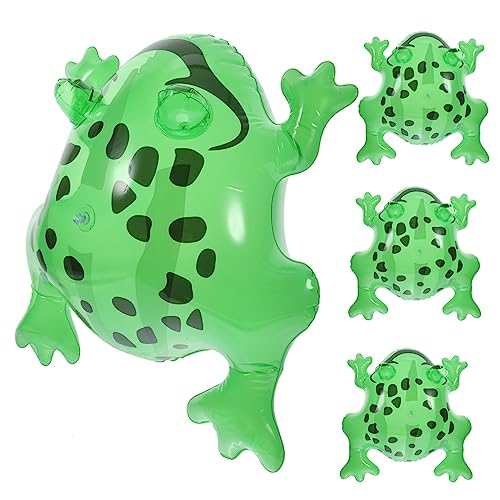 Warmhm 4 Satz Aufblasbarer Froschballon Schwimmbad Röhren kindergeburtstags dekoration fun toys for Frösche Ballon-Tischdekorationen Frösche-Luftballons für Party PVC Green von Warmhm