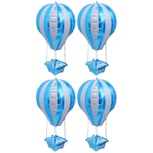 Warmhm 4 Stück Ballon wohnungsdeko wohnraumdeko polsterelemente Raumdekoration balloon aufblasbares Spielzeug Heißfolienverzierungen Spielzeug für Babyflugzeuge Luft Ebene Aluminiumfolie von Warmhm