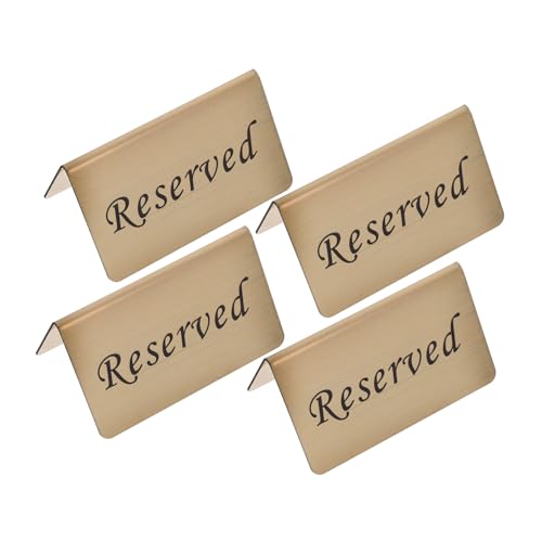 Warmhm 4 Stück Reservierte Schilder Für Restauranttische Reserviertes Zeichen Reservierte Hochzeitsstuhlschilder Rahmen Tischschilder Verheiratet Golden Rostfreier Stahl Warmhm 4 Stück Reservierte Schilder Für Restauranttische Reserviertes Zeichen Reservierte Hochzeitsstuhlschilder Rahmen Tischschilder Verheiratet Golden Rostfreier Stahl von Warmhm