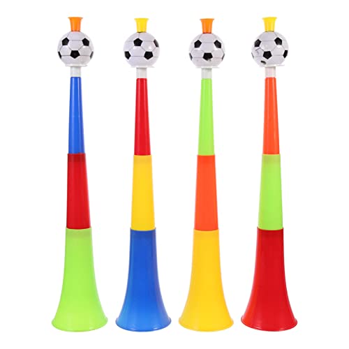 Warmhm 4 Stück Teleskopisches Fußballhorn Lärm Für Fußballspiel Mini-drucklufthorn Hupe Für Sportveranstaltungen Pfeifen Mit Lanyard Bootshupe Fußball-krachmacher Signalhorn Plastik von Warmhm