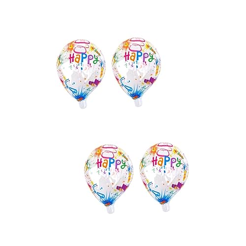 Warmhm 4 Stück transparenter Pop-Ball-Ballon Luftballons große größen transparente Heliumballons Alles zum Geburtstag Dekorationen Festivalballons Ballondekoration zum Geburtstag TPU von Warmhm