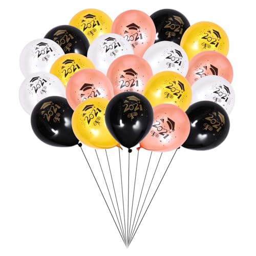 Warmhm 40 Stück 2021 Abschluss Latexballon Abschlussballons Aus Latex Dekorative Luftballons Latexballons Leichte Verzierungen Abschlussfeier Luftballons Partyballons Emulsion von Warmhm