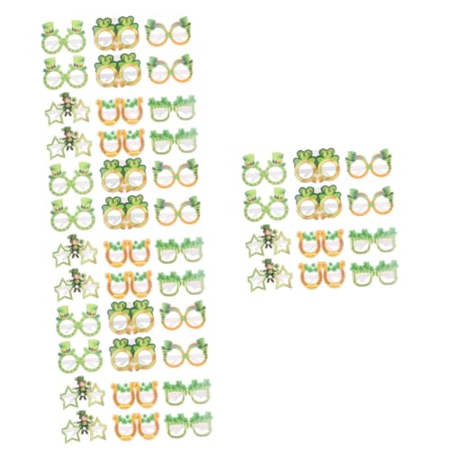 Warmhm 48 Stk Irische Papiergläser Patrick Partygeschenke Patrick Brillen St Patrick's Pattys Tag faschingsbrille karnevalsbrille St. Patricks Day Brillen st. Patricks Day Kostümzubehör von Warmhm