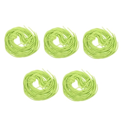 Warmhm 5 Sätze Perlenfaden Kinder Perlen Spiel Kinderkunst Zubehör Spielzeug Für Kleinkinder Kordel Zum Auffädeln Von Perlen Bindefaden Polyester Light Green 10 Stück * 5 von Warmhm