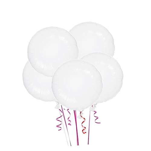 Warmhm 5 Stück 24 Konfetti-Luftballons Ballon für die Party klare Konfettiballons Weiß von Warmhm