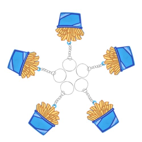 Warmhm 5 Stück Pommes Frites Schlüsselanhänger Hähnchen Pommes Schlüsselanhänger Schlüsselanhänger Hängeanhänger Schlüsselanhänger Rucksack Schlüsselanhänger Auto von Warmhm