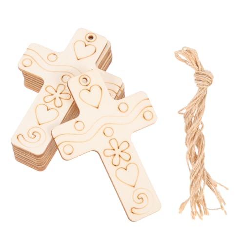 Warmhm 50 Stück Holzkreuz Anhänger Zum Basteln – Unvollendete Kleine Holzscheiben Für DIY-Projekte - Geschenkanhänger Und Kreative Dekorationen Zu Hochzeit Geburtstag Und von Warmhm