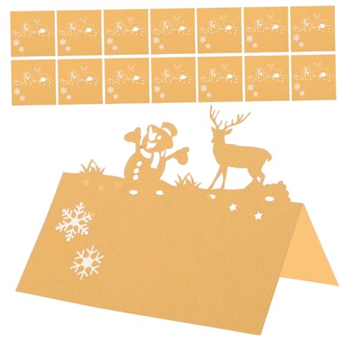 Warmhm 50 Stück Tischkarten Für Die Weihnachtsfeier Schüttgut Thematisiert Winter-tischkarten Tischkarten Zum Beschriften Waschbar Elch Weihnachten Party Urlaub Begrüßen Golden Papier Warmhm 50 Stück Tischkarten Für Die Weihnachtsfeier Schüttgut Thematisiert Winter-tischkarten Tischkarten Zum Beschriften Waschbar Elch Weihnachten Party Urlaub Begrüßen Golden Papier von Warmhm