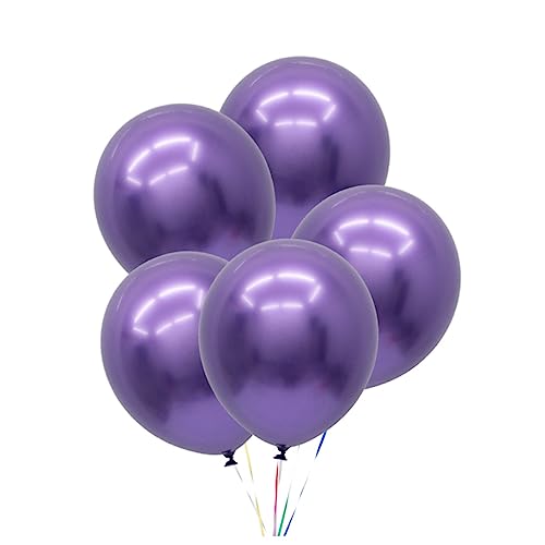 Warmhm 5St Perlenballons hochzeitsdeko hochzeits dekoration ballons metallic Indoor decorations Pearl balloons Geburtstag Luftballons Latexballons Partyballons Hochzeitsballons Violett von Warmhm