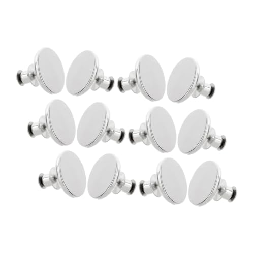 Warmhm 6 Paare High-End-Vorhänge stark magnetischer Raffhalter Stange Perlen Magnete Magnetic Curtain Clip vorhangklammern Vorhang-Raffhalterhaken Vorhangkrawatte Rostfreier Stahl Silver von Warmhm