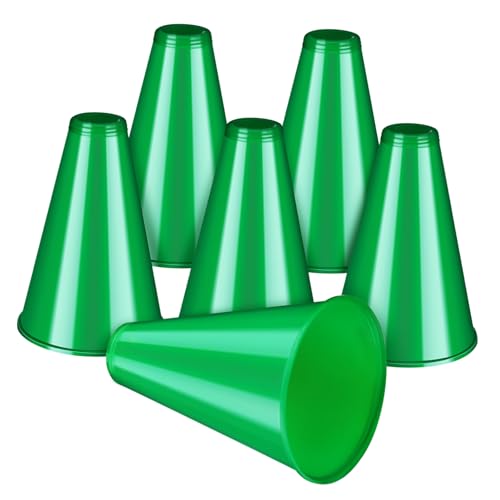 Warmhm 6 STK Event triffier Partyzubehör Party Sachen geräuschemacher Wärmflaschenverschlüsse Kristallkugel Faltbare Wasserflasche favorisieren Plastik-Megaphone Plastik Megaphon Green von Warmhm