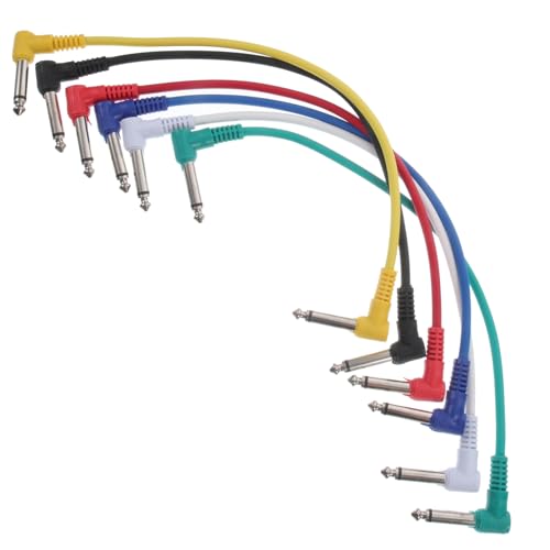 Warmhm 6 Stück Effektkabel Hilfsdraht farbig mit Stecker akustisch Flaches Patchkabel männlich gitarre Instrumenten-Patchkabel Instrumentenkabel E-Bass-Audiokabel PVC Warmhm 6 Stück Effektkabel Hilfsdraht farbig mit Stecker akustisch Flaches Patchkabel männlich gitarre Instrumenten-Patchkabel Instrumentenkabel E-Bass-Audiokabel PVC von Warmhm