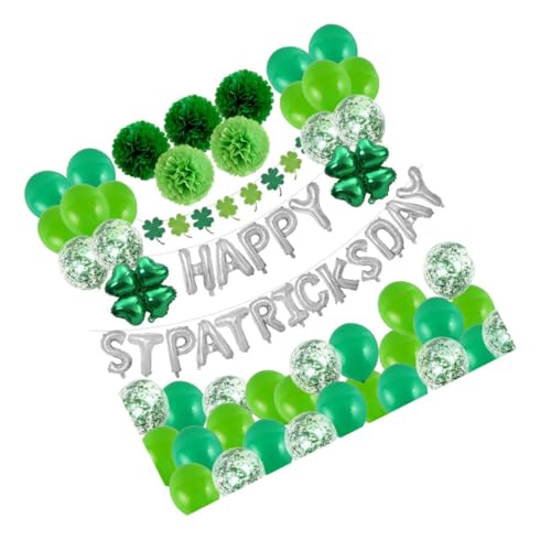 Warmhm 70 Stück 1 Satz Deko-Ballon seidenband bandfeile ribbon band ribbons silberne ballons party sachen st patricks day party luftballons kit Ballons Zubehör für Partydekoration von Warmhm