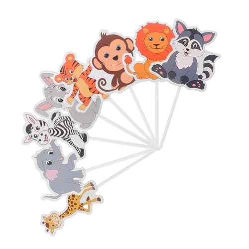 Warmhm 8 Stück Cupcake-topper Dschungelkuchen Topper Papier Warmhm 8 Stück Cupcake-topper Dschungelkuchen Topper Papier von Warmhm
