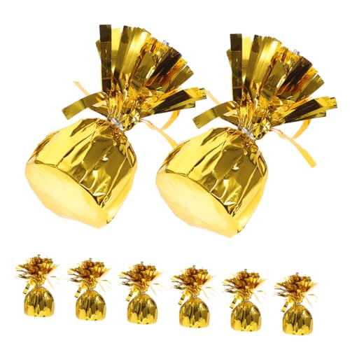 Warmhm 8st Ballongewichte Weihnachtsparty-dekoration Heliumballonhalter Ballonankergewichte Gewichte Für Folienballongewicht Gewichte Für Heliumballons Golden Pvc von Warmhm