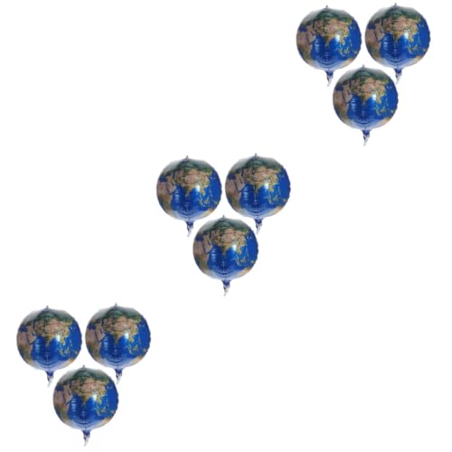 Warmhm 9 Stk Ballon aufblasbarer Party-Kulisse -Dekor kinder geburtstagsdeko kindergeburtstags dekoration balloon Foto-Requisiten -Party-Dekoration Aluminiumfolie Blue von Warmhm