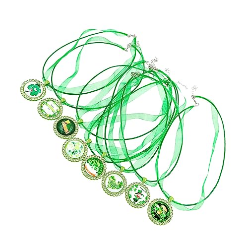 Warmhm 9St Halskette für Charme Schmuck vergoldete Halskette Bausatz Teenager Reize anhänger medaillon -Halsband- dekorative Zinklegierung Green von Warmhm