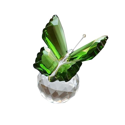 Warmhm Dekoration grüne Ornamente künstlich Mittelstücke Monitor Kristalle Spiegeldekor drinnen modern Office Decoration bastelzeug handwerkskunst Geschenkidee die grünen bastelset Green von Warmhm