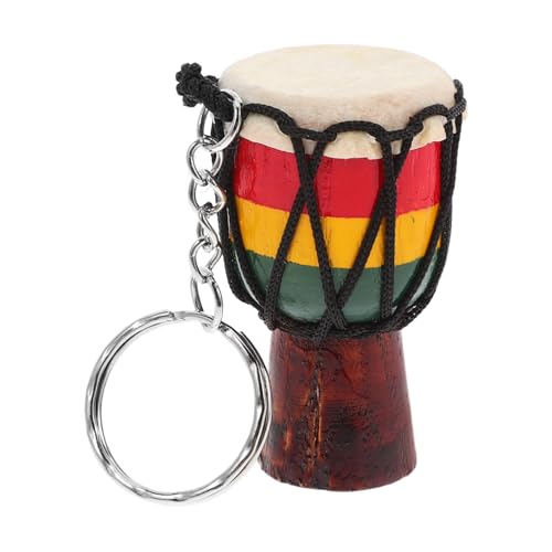 Warmhm Djembe-Schlüsselanhänger schlüsselringe Mini-Trommelanhänger Charme-Schlüsselanhänger Djembe-Trommelanhänger Schlüsselanhänger zum Aufhängen Schlüsselanhänger-Dekoration hölzern von Warmhm