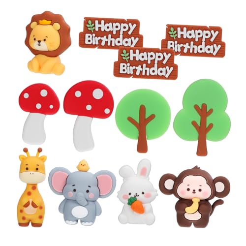 Warmhm Dschungel Themen Kuchendekorationen Mit Tierfiguren Und Deko Elementen Für Babyparty Und Geburtstag Inklusive Giraffe Elefant Und Mehr Für Kreative von Warmhm