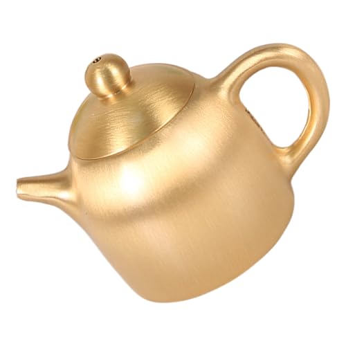 Warmhm -Foto-Requisiten Mahjong- Schreibtisch- Prop künstliche Couchtisch Figur Teekessel Wasserkocher Dekoration Messing Golden von Warmhm