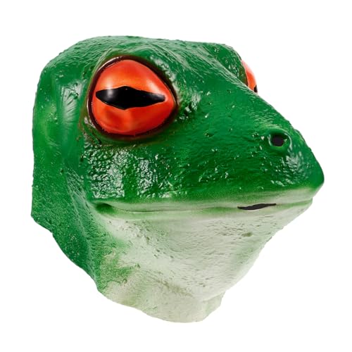 Warmhm Froschhaube Tierkopf Maske Lustige Maske Verkleidungsmaske Maskierte Maske Fashion Show Maske Masken für Maskerade süße Maske Cartoon-Maske Party-Cosplay-Maske Cosplay-Hut Emulsion von Warmhm