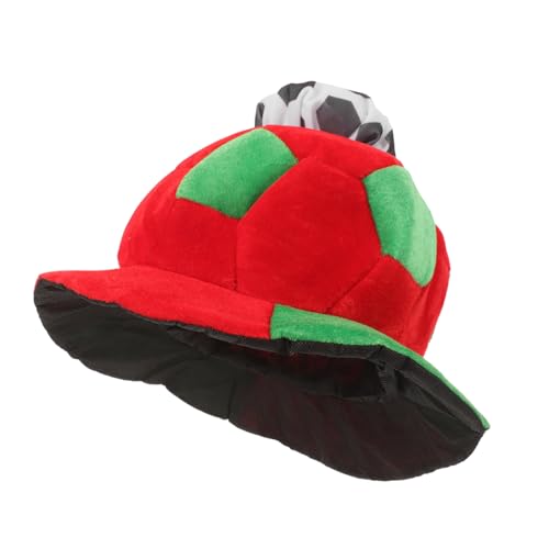 Warmhm Fußballmütze Fußball-Kostümhut Plüsch Fußball festival cap football cap soccergame sporty cap fußballspiel neuartige Kopfbedeckungen Hut mit Fußballmotiv Partyhut aus Filz Wolle von Warmhm