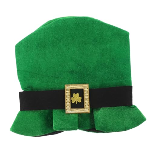 Warmhm Grüner Hut Lustiger Zylinder Kleeblatthut Irischer Zylinder St. Patricks Day Zylinder Koboldhut Kleeblatt-zylinder Grüner Zylinder Stoff Fräulein Dekorativer Hut Cosplay von Warmhm