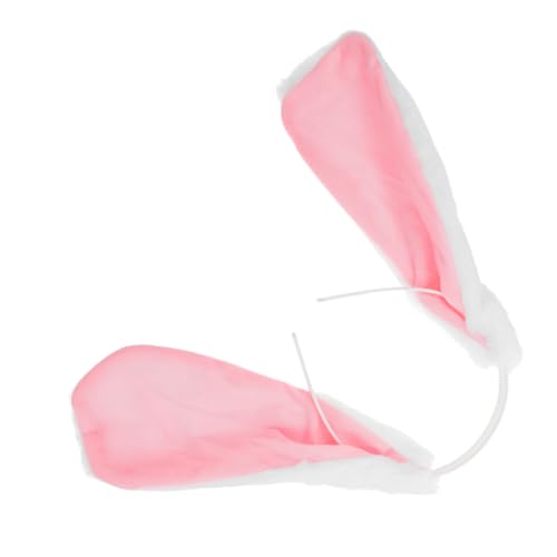 Warmhm Häschen-stirnband Kostümset Für Hasen Zubehör Für Die Osterparty Hasenohren Damen Stirnband Hasenohren-stirnband Hasenohren Tier-stirnband Rosa Kaninchen-stirnband Weiß Eisen von Warmhm