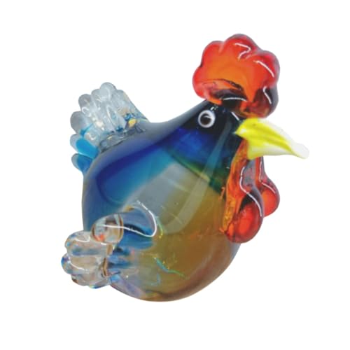 Warmhm Hahn-Ornament osterdekoration zuhause Osterfigur Gnom Frohe Ostern-Banner künstlicher Vogel Easter Egg Decoration Ostern Hahn Desktop schmücken Osterhahn schmücken Glas von Warmhm