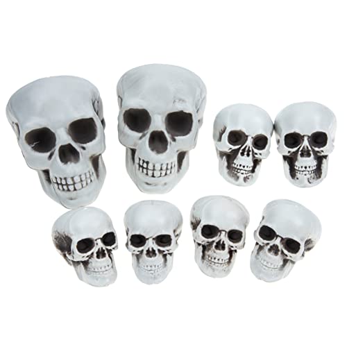 Warmhm Halloween Schädel Dekoration Realistische Kopf Modelle Für Tisch Deko Gruselige Kopf Ornamente Für Halloween Party Und Zuhause Ideal Für Bar Und Essbereich von Warmhm