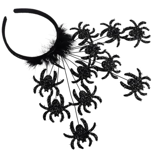 Warmhm Halloween-Stirnband Spinne Cosplay Stirnband Spinnen-Stirnband für Frauen Cosplay-Outfits halloween headband haarband halloween frauen kopfschmuck Cosplay-Kostüm-Stütze Kunststoff von Warmhm