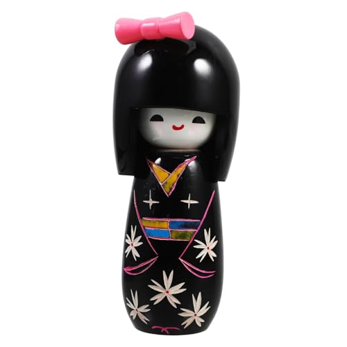 Warmhm Japanische Kokeshi-Puppe Japanische Kimono-Puppe Holzfigur japanische Puppe holzfiguren japanische kimonopuppen Babypuppen Mini Heimdekoration Tischkimono-Puppenverzierung hölzern von Warmhm