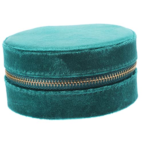 Warmhm Kasten Schmuckschatulle Ringschatulle Abteil Mini-Reise-Schmuck-Organizer travel schmuckbox travel jewelry case kleiner Schmuckorganisator kleines Schmuck-Reiseetui Flanell Blue von Warmhm