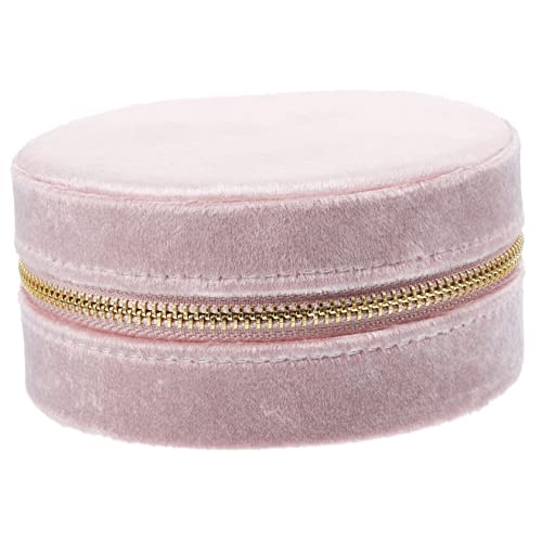 Warmhm Kasten Schmuckschatulle Ringschatulle Schachteln für Schmuck kleiner Reise-Schmuck-Organizer travel schmuckbox travel jewelry case Mini-Schmuckkästchen Reise-Ring-Etui Flanell Rosa von Warmhm