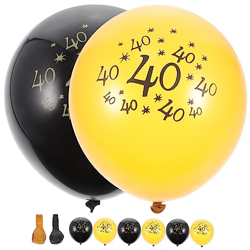 Warmhm Luftballons Pastellfarben Latexballons Für Den 40 Geburtstag Dekorationsballons Für Partys Innen Und Außenbereich 10 Goldene Und 10 Schwarze Ballons Für Unvergessliche Feiern von Warmhm