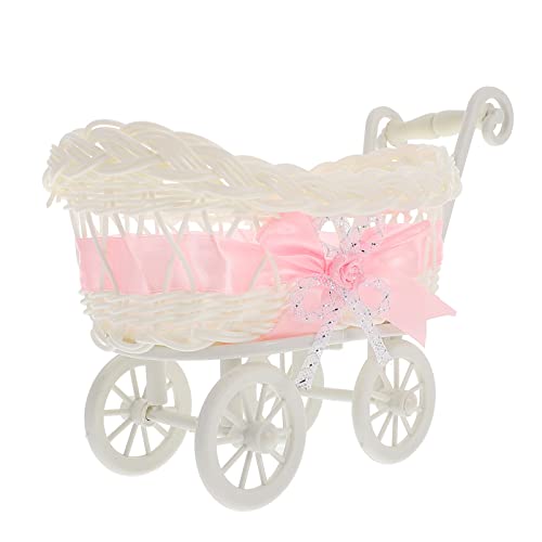 Warmhm Lieferungen Puppenwagen Babyparty-Dekorationen Süßigkeitenkorb Partybevorzugung Süßigkeitenboxen Geschenkkorb Zubehör Für Babyparty Hochzeit Tafelaufsätze Rosa Pupenkinder Wagen von Warmhm