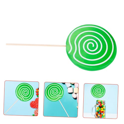 Warmhm Lollipop Foto Requisiten für kinderspielzeug Toys for gefälschte Lutscher-Spielzeuge Lutscher wirbeln Fotozubehör Simulation Lutscher Dekoration Hölzern Green von Warmhm