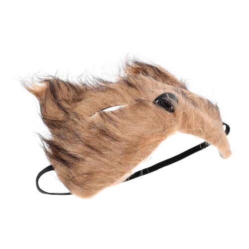 Warmhm Maske Kostümzubehör fuchs Halloween-Party-Dekor Halloween-Partybevorzugung Halloween-Dekor Partyzubehör Kunstpelz Light Brown von Warmhm