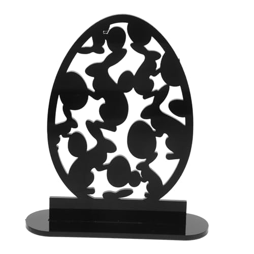 Warmhm Osterparty-Dekorationen Dekorative Requisiten Für Ostern Ostervorräte Desktop- Osterei-verzierung Tischdekoration Zu Ostern Ostereier Basteln Ostern Tischschild Black Acryl von Warmhm