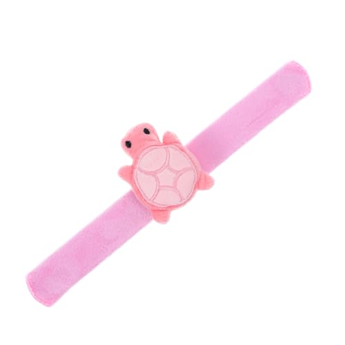 Warmhm Plüschpuppenarmband Armbänder für Handgelenke Snack-Keksdose Puppenarmbänder Kit-Sitz Schildkröte Lockeres Armband Slap-Armband-Ornament Party-Requisite PP Baumwolle Rosa von Warmhm