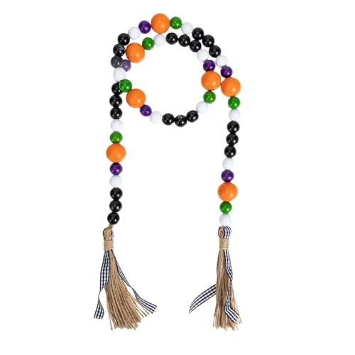 Warmhm Schnur Holzperlen Zum Aufhängen Dekorationen Wandperlengirlande Batterie Lichterkette Herbstschmuck Für Baum Halloween Dekorative Perlen Im Freien Twist Wohndekoration Fallen Black von Warmhm