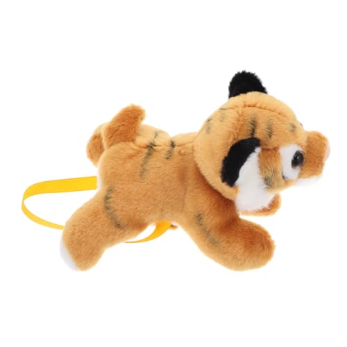 Warmhm Schulterständer Schultertiger Kleines Tiger-stofftier Ausgestopfter Tiger Kuscheltiere Tiger Stofftier Masse Tiger Figur Mini-tigerpuppe Tierische Partygeschenke Plüsch Orange von Warmhm