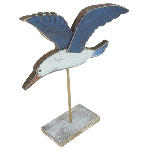 Warmhm Seevogel-Ornament Adler Vogelspielplatz Vogelnest Krähe Vintage - Küstenvögel Ornament Vogelhaus Büro-möwenstatue Tischfigur Pfau Gefälschter Vogel Mini-eidechsen Holz von Warmhm