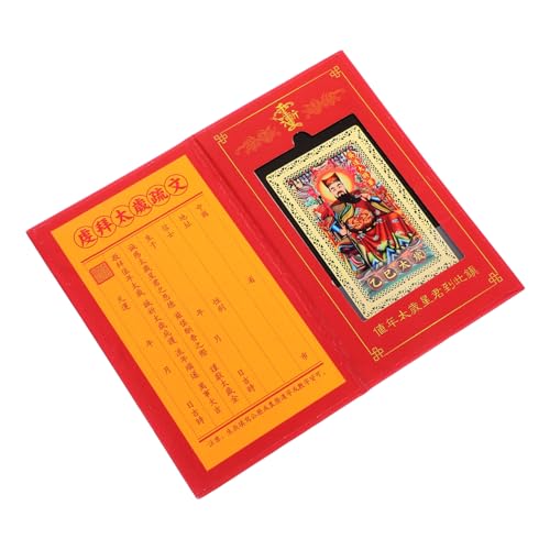 Warmhm Tai Sui Gold Card Feng Shui Vermögenskarten Glücksamulettkarte Amulette Zum Vermögensschutz Feng-Shui-amulettkarten Zarte Amulette Chinesisches Schutzamulett Taisui-Karten Papier von Warmhm