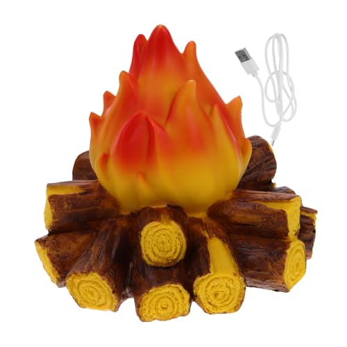 Warmhm Umgebungslicht mit Holzkohleflamme Mini-LED-Lagerfeuerspielzeug dekorative LED-Feuereffektlampe tischlampe geburtstagsgeschenk Laternen dekoratives Feuer-LED-Licht Lagerfeuerlampe von Warmhm