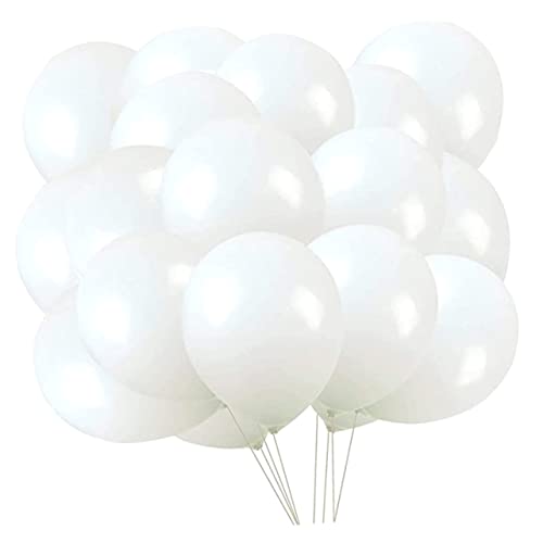 Warmhm Weiße Ballons Weisse Ballons Weiße Luftballons Für Hochzeiten Geburtstagsfeiern Shower Robuste Matte Latexballons Für Kreative Partydekorationen von Warmhm